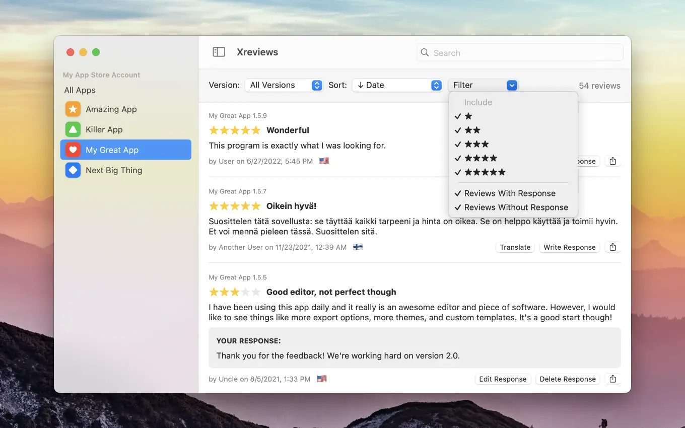 macOS app reviews
